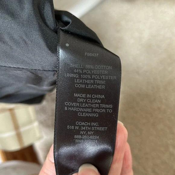 NWOT Coach trenchcoat